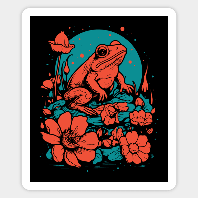 Goth Poison Frog Sticker by CottonBarleyLine